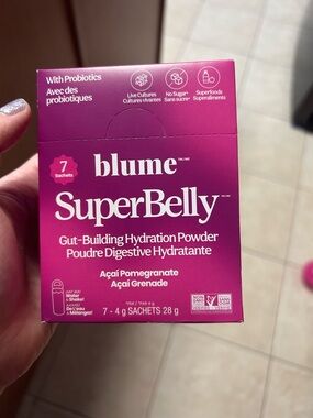 blume SuperBelly Gut-Building Hydration Powder - Acai Pomegranate - Pink